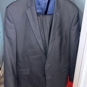 Kenneth Cole Navy Suit Classic Single-Breasted, Top and Bottom